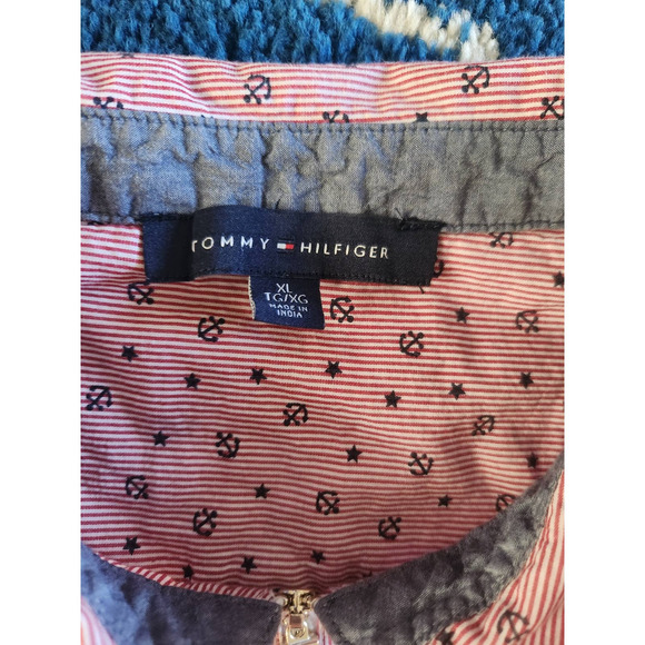 Tommy Hilfiger Half Zip Long Sleeve Anchor Mens Shirt XL - Picture 4 of 8